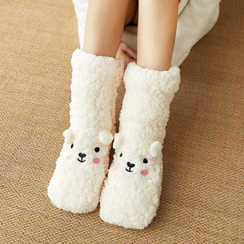 Lavisa - Cute Bear Fleece Thermal Socks