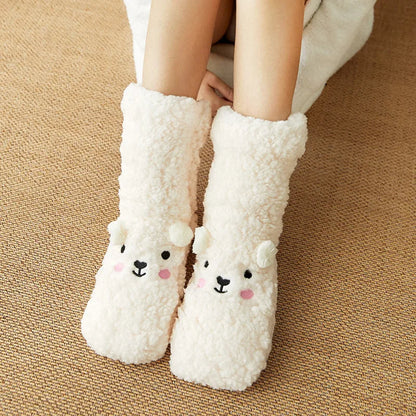 Lavisa - Cute Bear Fleece Thermal Socks