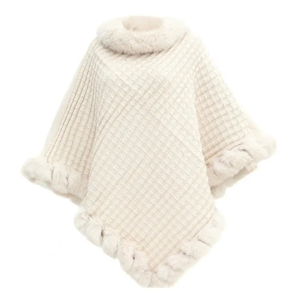 Lavisa - Elegant Faux Fur Shawl Cloak