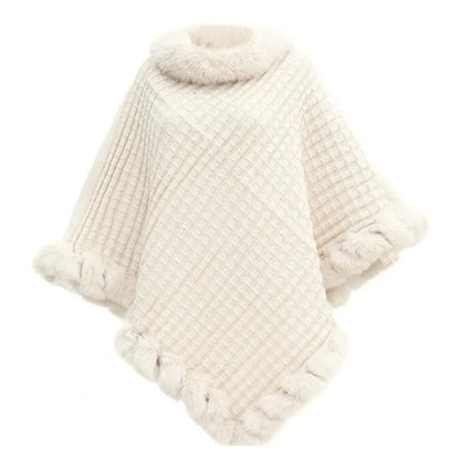 Lavisa - Elegant Faux Fur Shawl Cloak