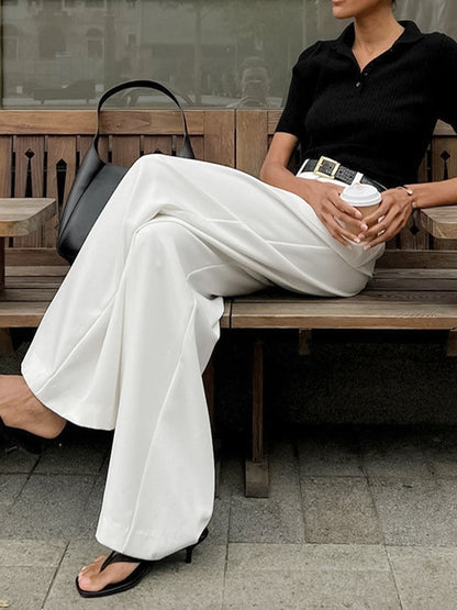 Lavisa - Elegant Tailored Straight Leg Trousers