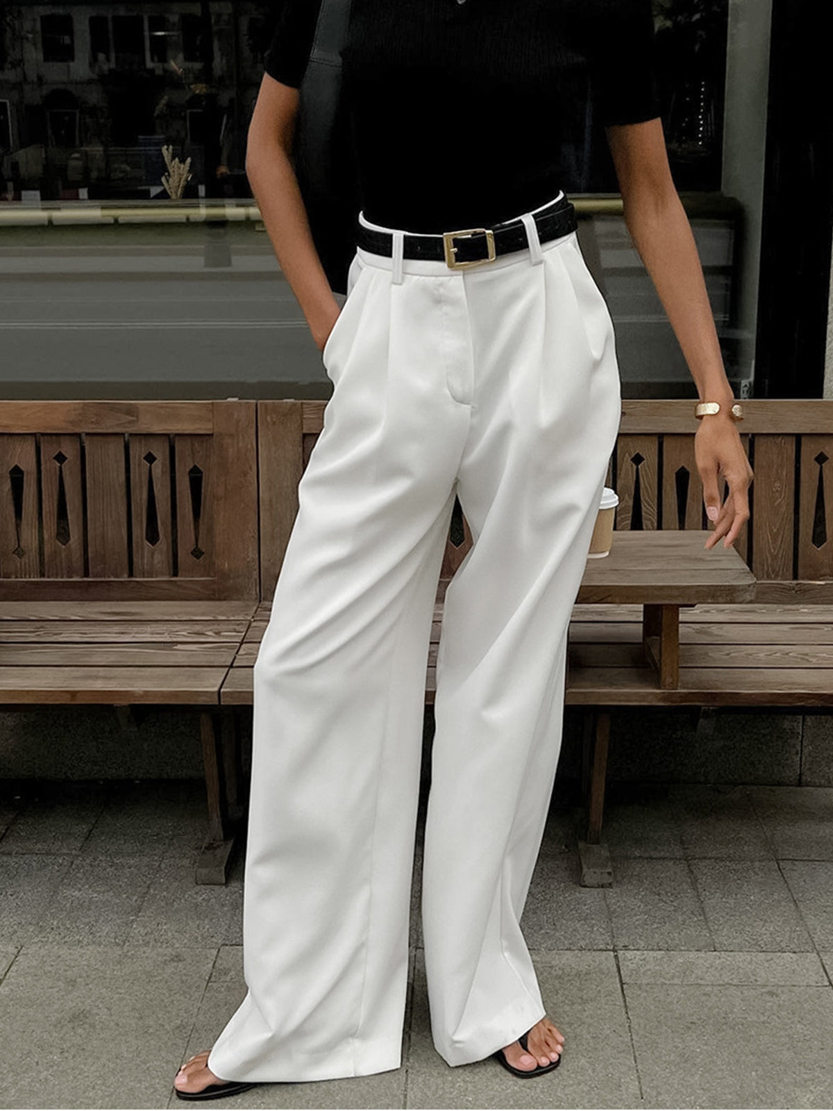 Lavisa - Elegant Tailored Straight Leg Trousers