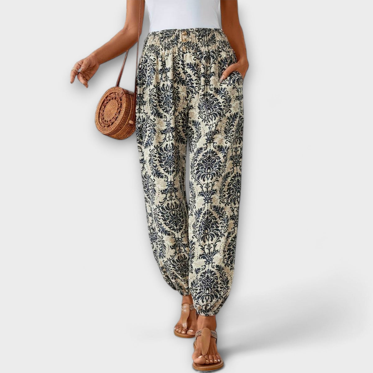 Lavisa - Ethnic Pattern Graphic Print Pants