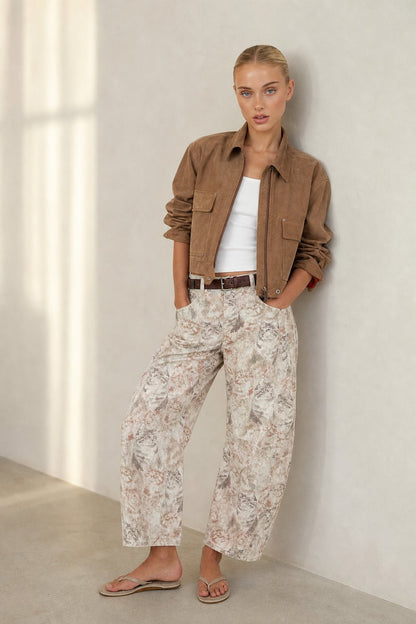 Lavisa - Florence Floral Tapestry Wide Leg Jeans
