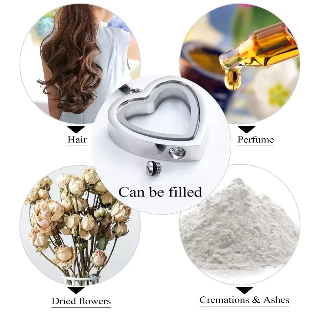 Lavisa - Heart Urn Pendant Necklace - Cremation Keepsake Jewelry