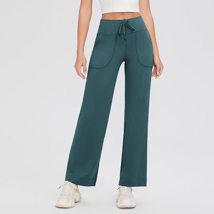 Lavisa - High Waist Wide Leg Trousers for Women - Flowy Relaxed Fit Pants