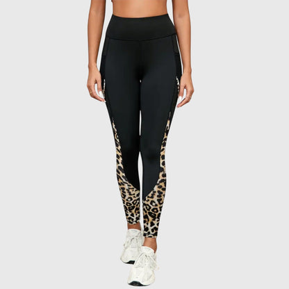 Lavisa - High-Waisted Leopard Print Training Leggings - Women's Activewear