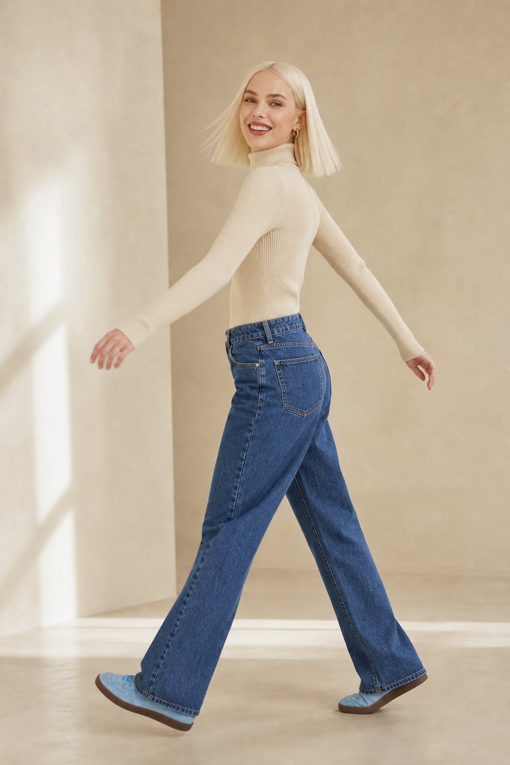 Lavisa - High Waisted Straight Leg Jeans