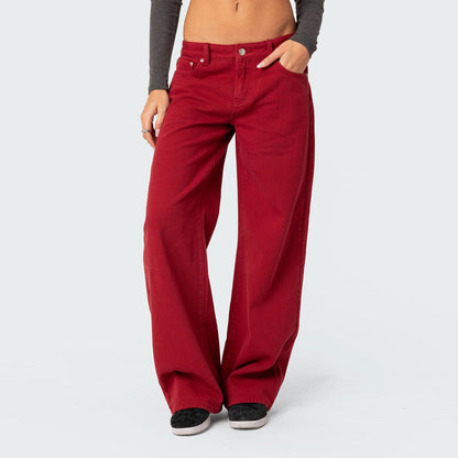 Lavisa - High Waisted Straight Leg Jeans