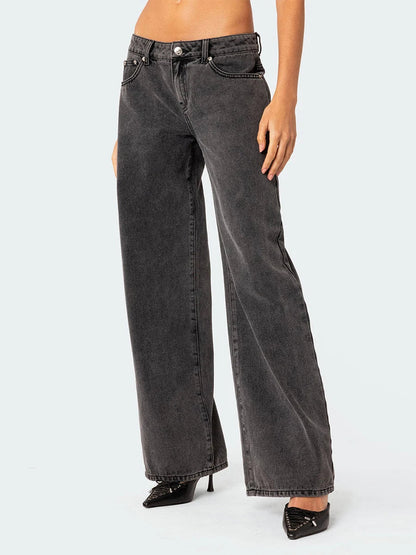 Lavisa - High Waisted Straight Leg Jeans