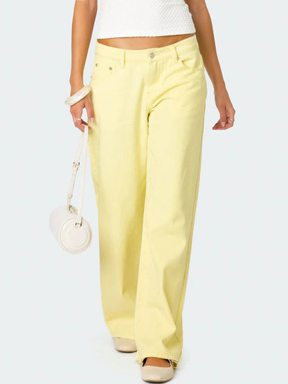 Lavisa - High Waisted Straight Leg Jeans