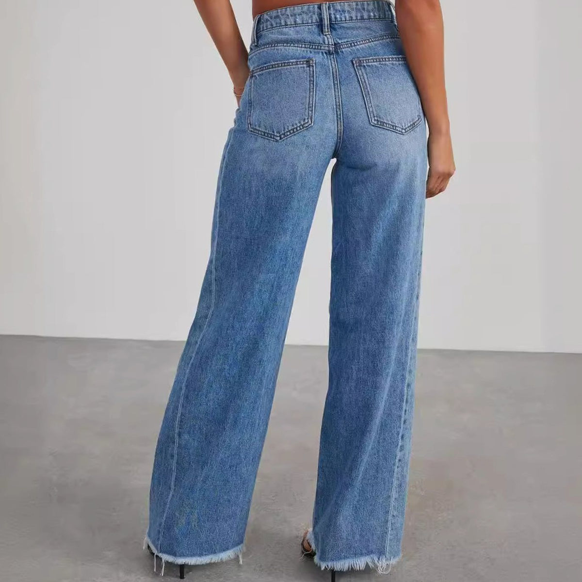 Lavisa - High-Waisted Wide-Leg Denim Jeans for Women