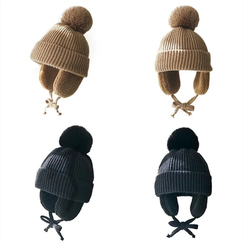 Lavisa - Kids Knit Beanie Winter Hat with Earflaps
