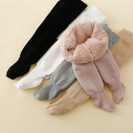 Kids Winter Fleece Lined Leggings - Front View | Lavisa
