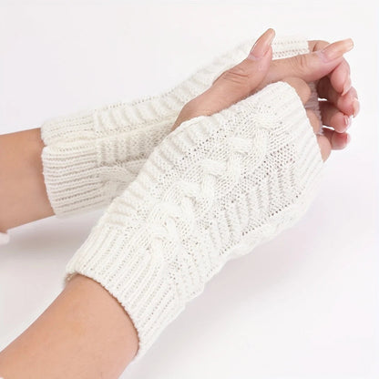 Lavisa - Knit Women's Winter Fingerless Gloves