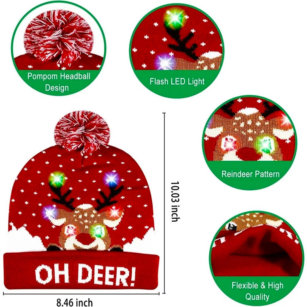 Lavisa - Light Up LED Christmas Knit Hat