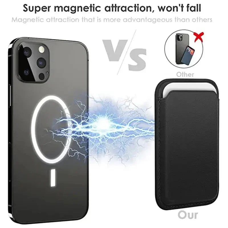 Lavisa - Magnetic Leather Card Holder Wallet for iPhone