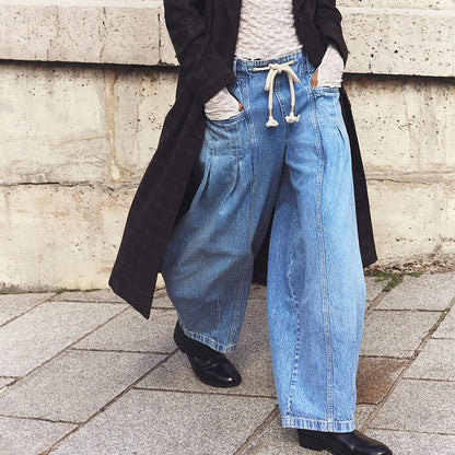 Lavisa - Marlowe Drawstring Wide Leg Denim Pants
