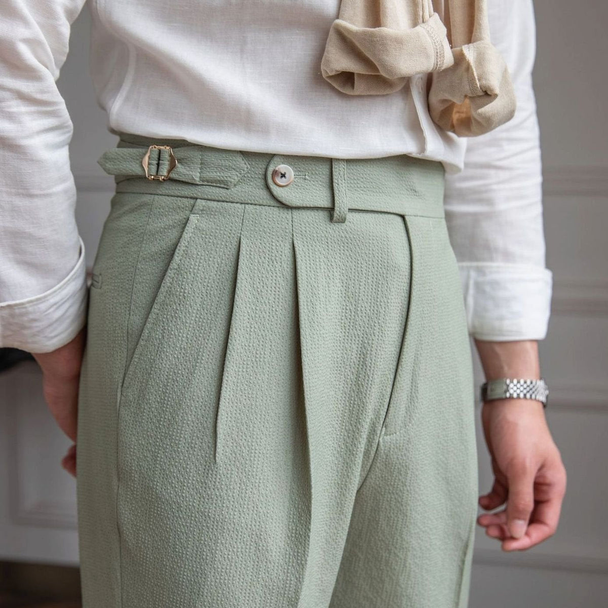 Lavisa - Men's Tailored Pleated Trousers
