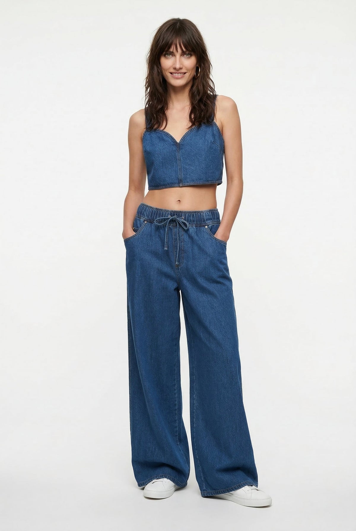 Lavisa - Monaco Drawstring Wide Leg Denim Jeans