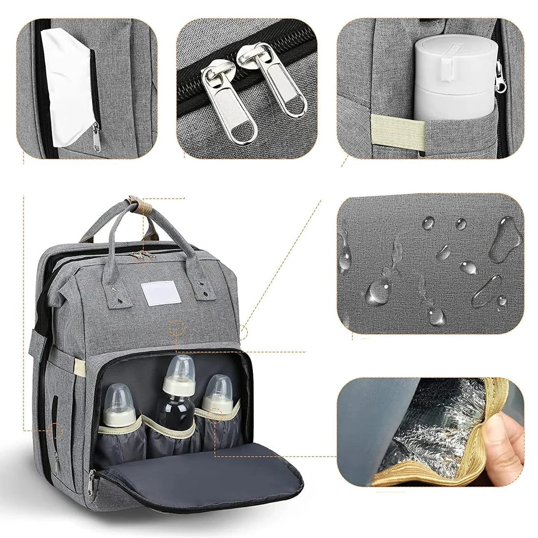 Lavisa - Multi-Compartment Parent Diaper Backpack