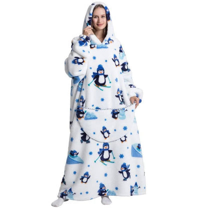 Lavisa - Oversized Wearable Blanket Hoodie with Double Layer Fleece and Sherpa