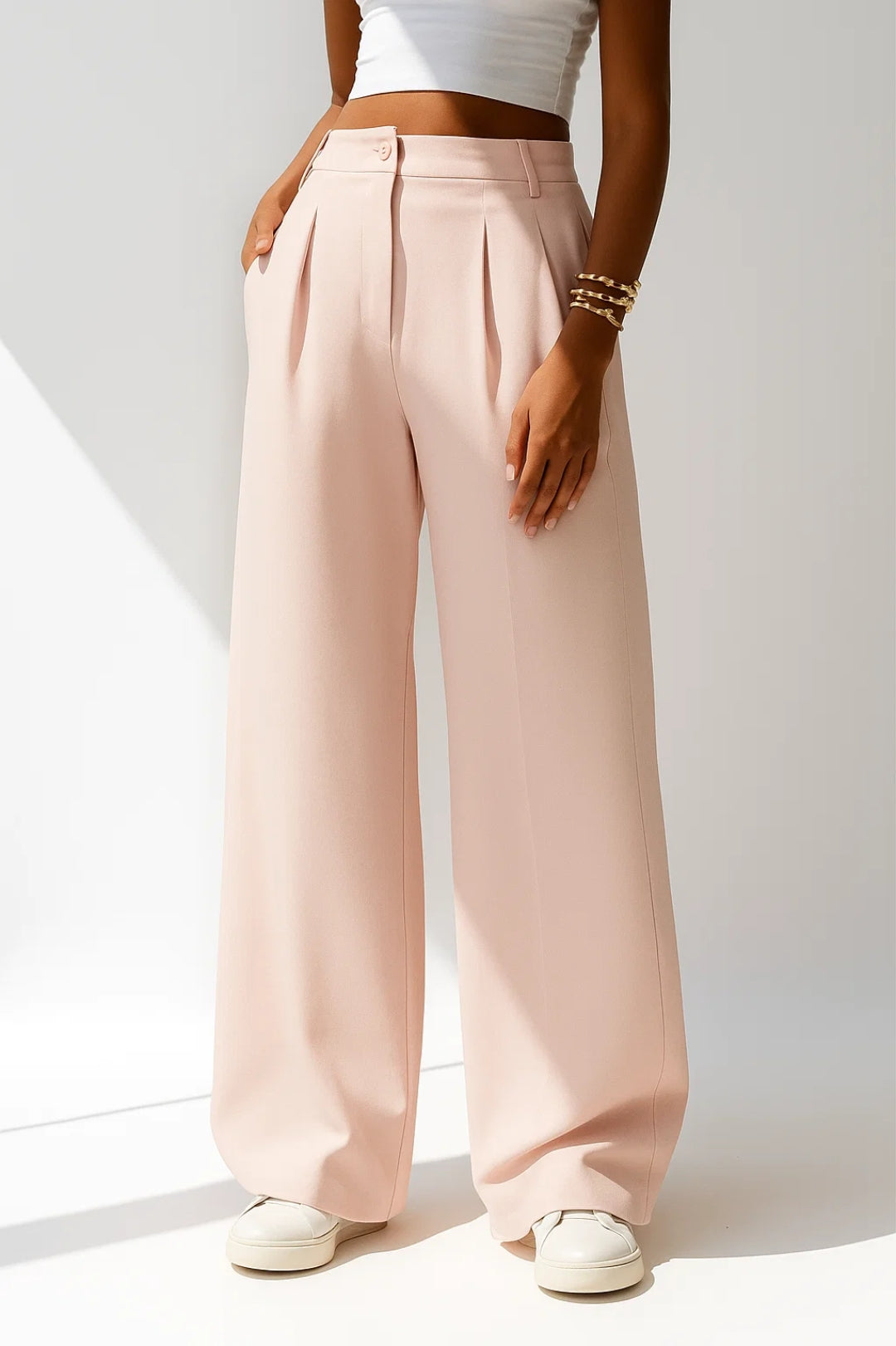 Lavisa - Pleated Wide Leg Dress Pants