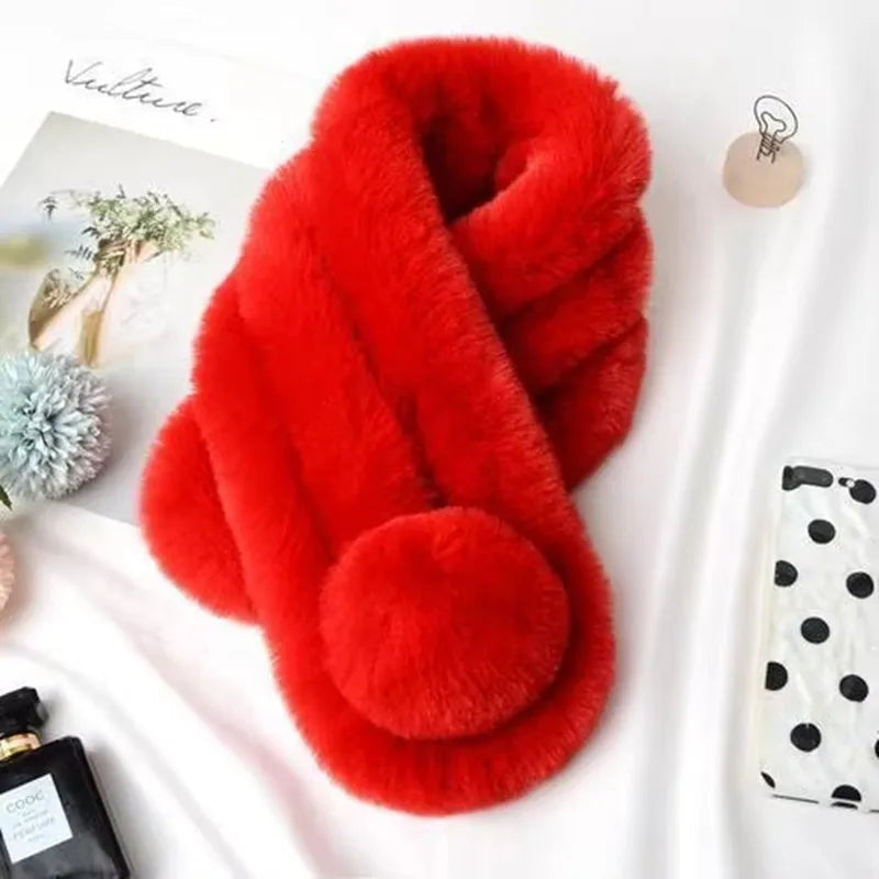 Lavisa - Plush Faux Fur Winter Scarf