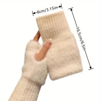 Lavisa - Plush Fingerless Winter Gloves