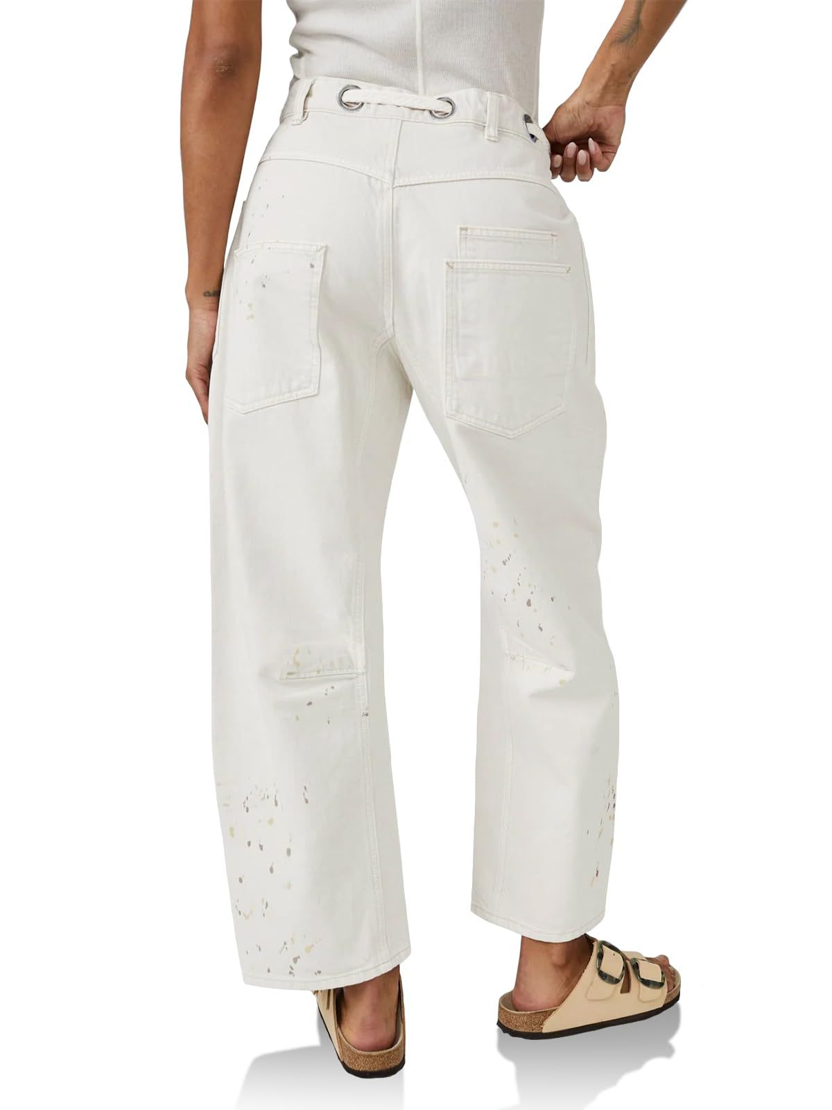 Lavisa - Relaxed Drawstring Cotton Utility Jeans