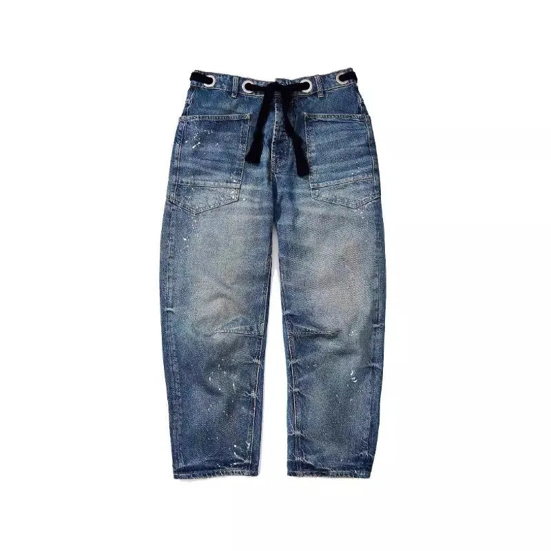 Lavisa - Relaxed Drawstring Cotton Utility Jeans