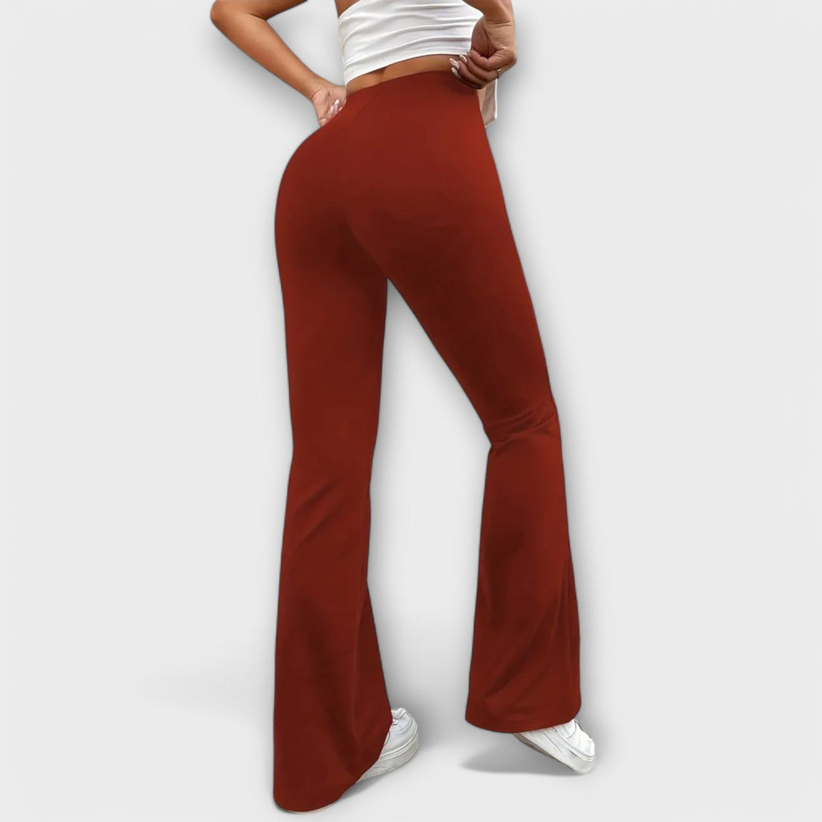 Lavisa - Relaxed Fit Flared Leg Pants - Comfortable Women's Trousers