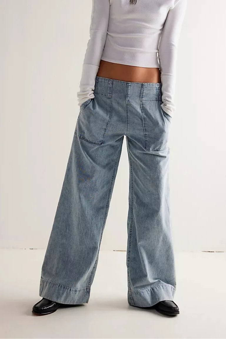 Lavisa - Relaxed High Waisted Loose Fit Wide Leg Jeans