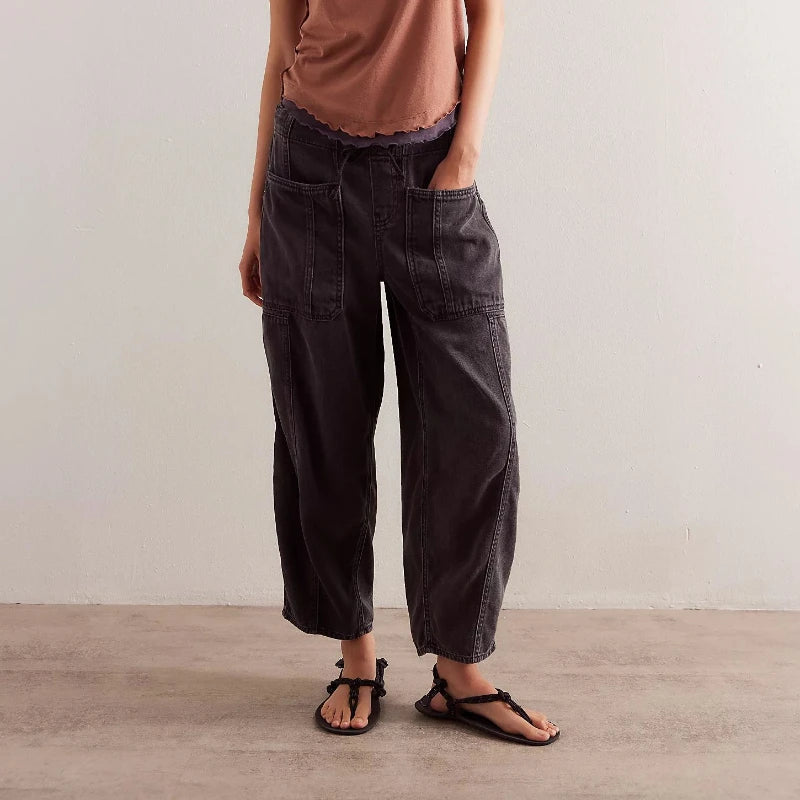 Lavisa - Relaxed Pull-On Cotton Denim Jeans