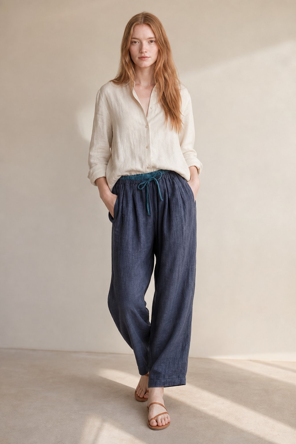 Lavisa - Relaxed Tapered Linen Everyday Trousers
