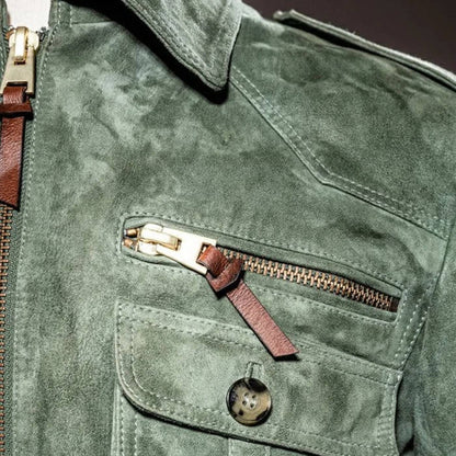 Lavisa - Retro Lapel Suede Jacket for Men