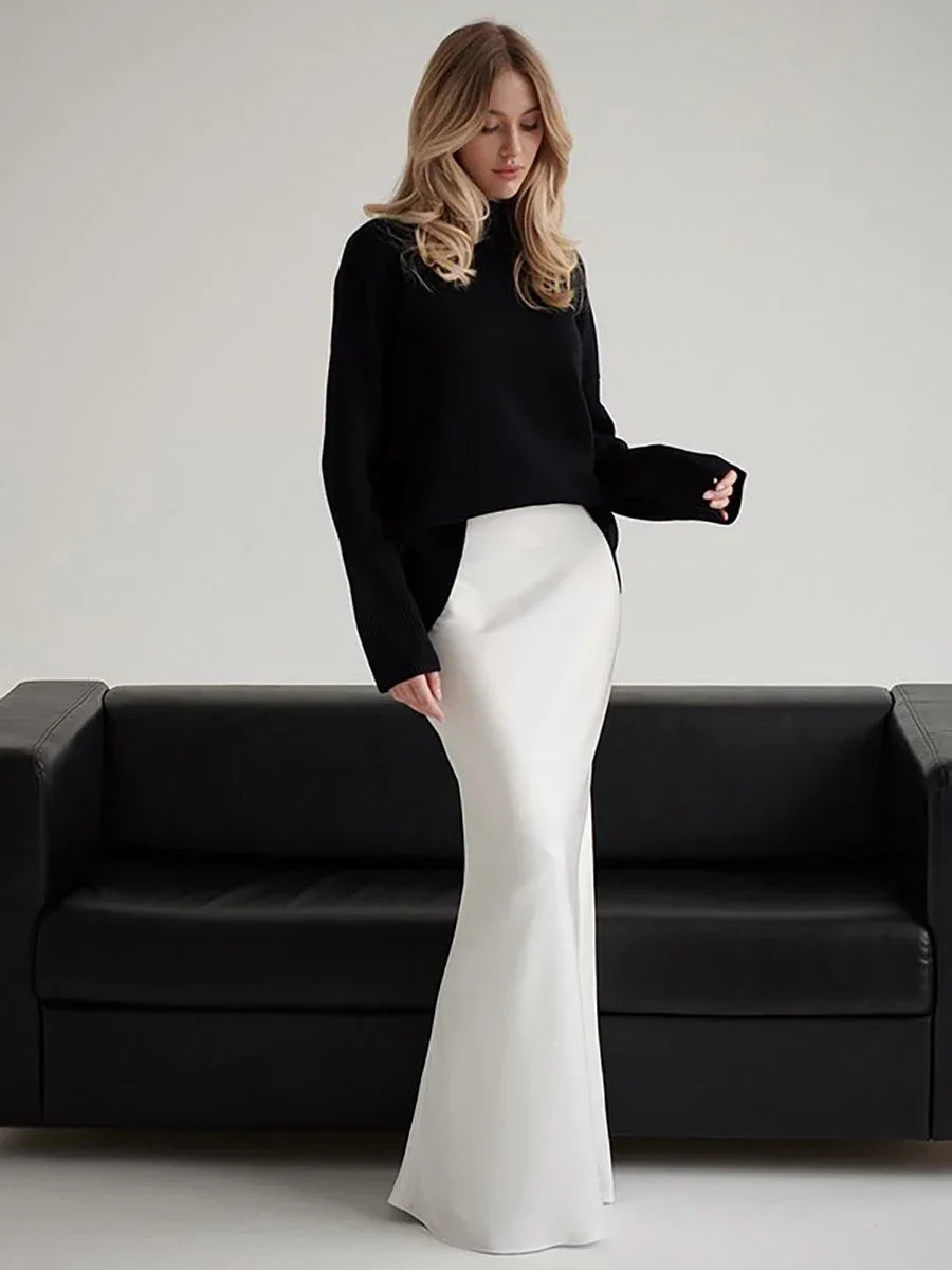 Lavisa - Satin Fishtail Maxi Skirt