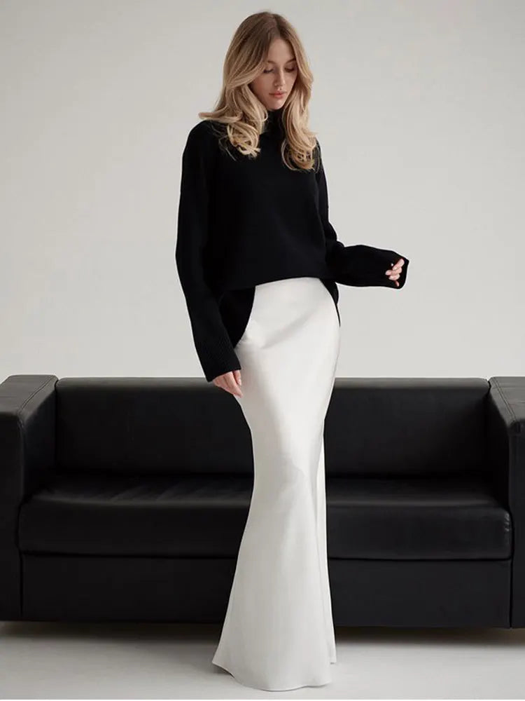 Lavisa - Satin Fishtail Maxi Skirt