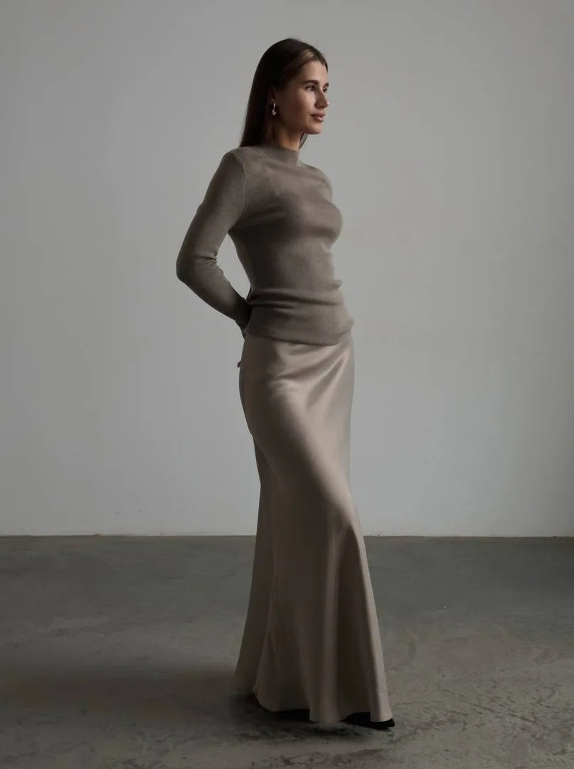 Lavisa - Satin Fishtail Maxi Skirt