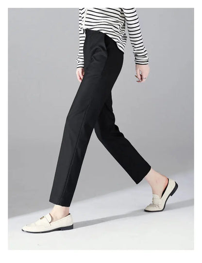Lavisa - Slim Fit High-Waist Ankle Trousers