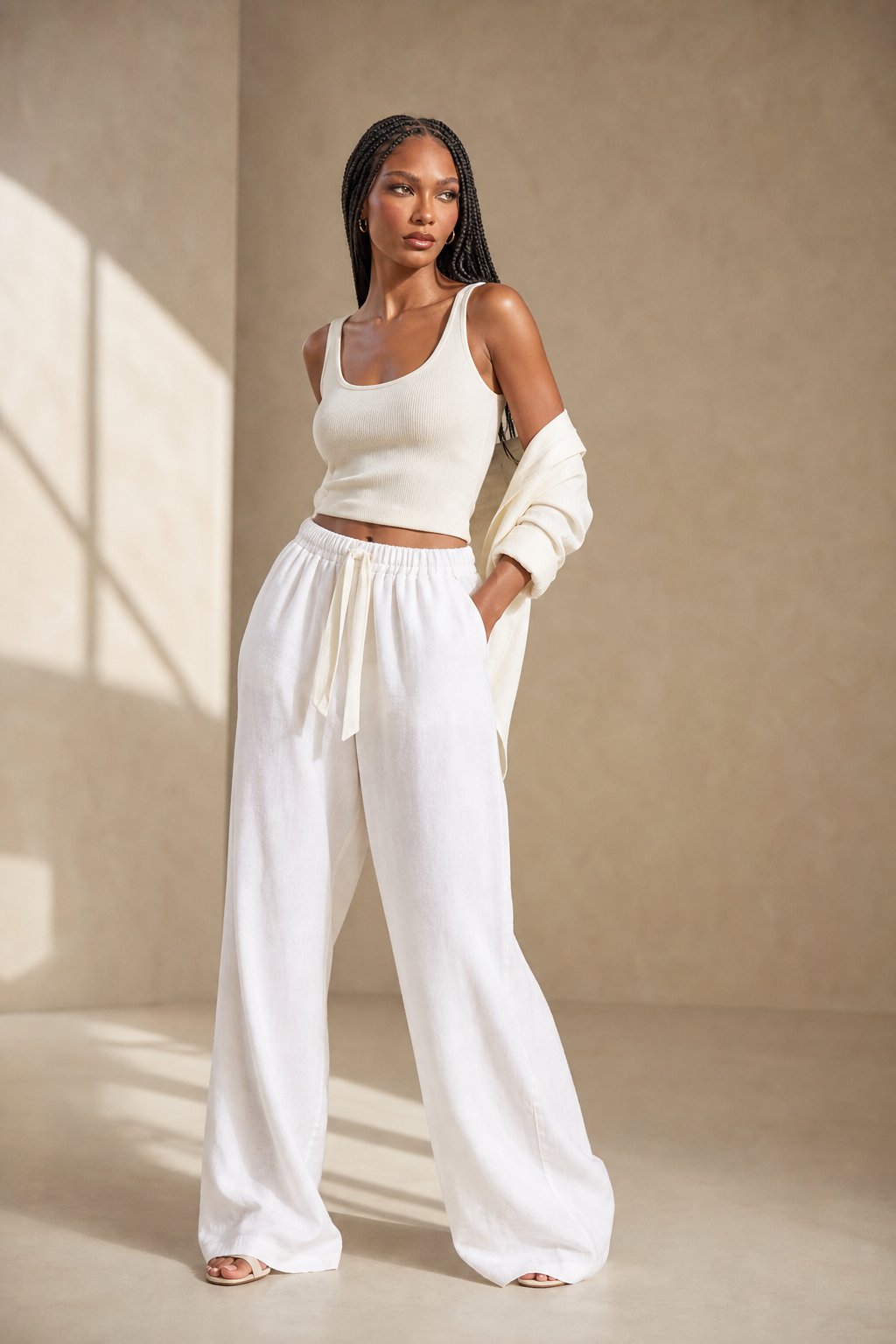 Lavisa - Solara Wide Leg Linen Trousers
