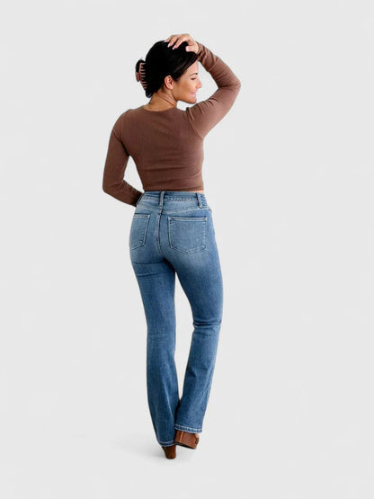 Lavisa - Sophisticated Women's Bootcut Pants - Tummy Control Trousers