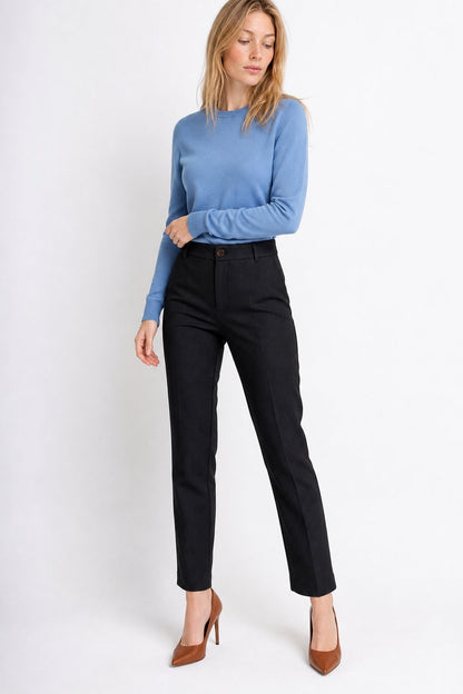 Lavisa - Tailored Ankle Length Wool Blend Tapered Pants