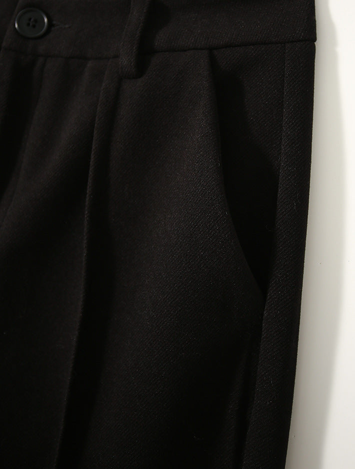 Lavisa - Tapered Woolen High-Waist Trousers
