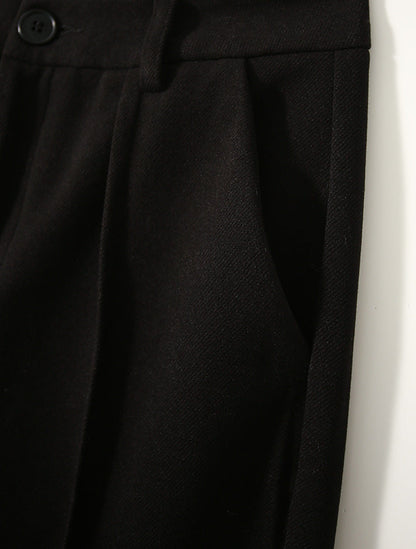 Lavisa - Tapered Woolen High-Waist Trousers