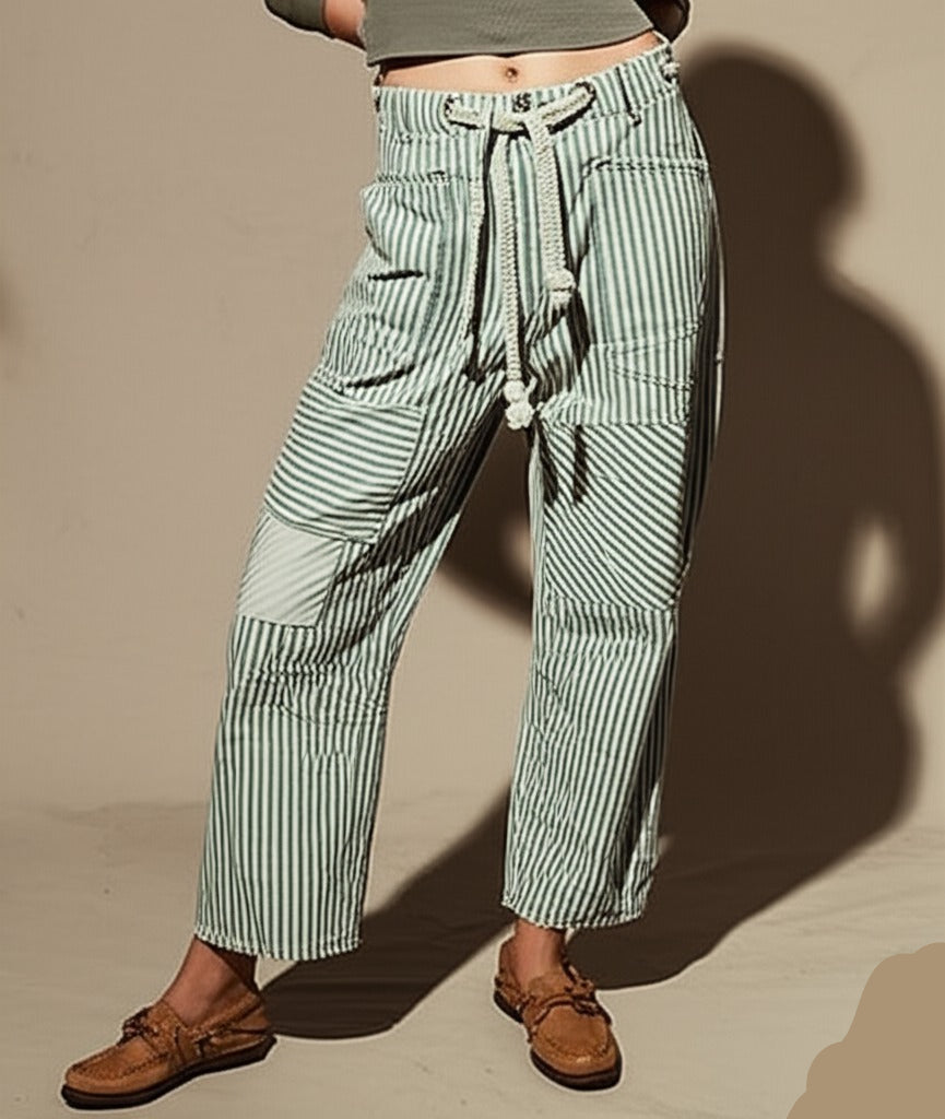 Lavisa - The Cove Striped Drawstring Pants