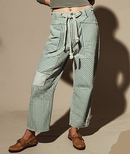 Lavisa - The Cove Striped Drawstring Pants