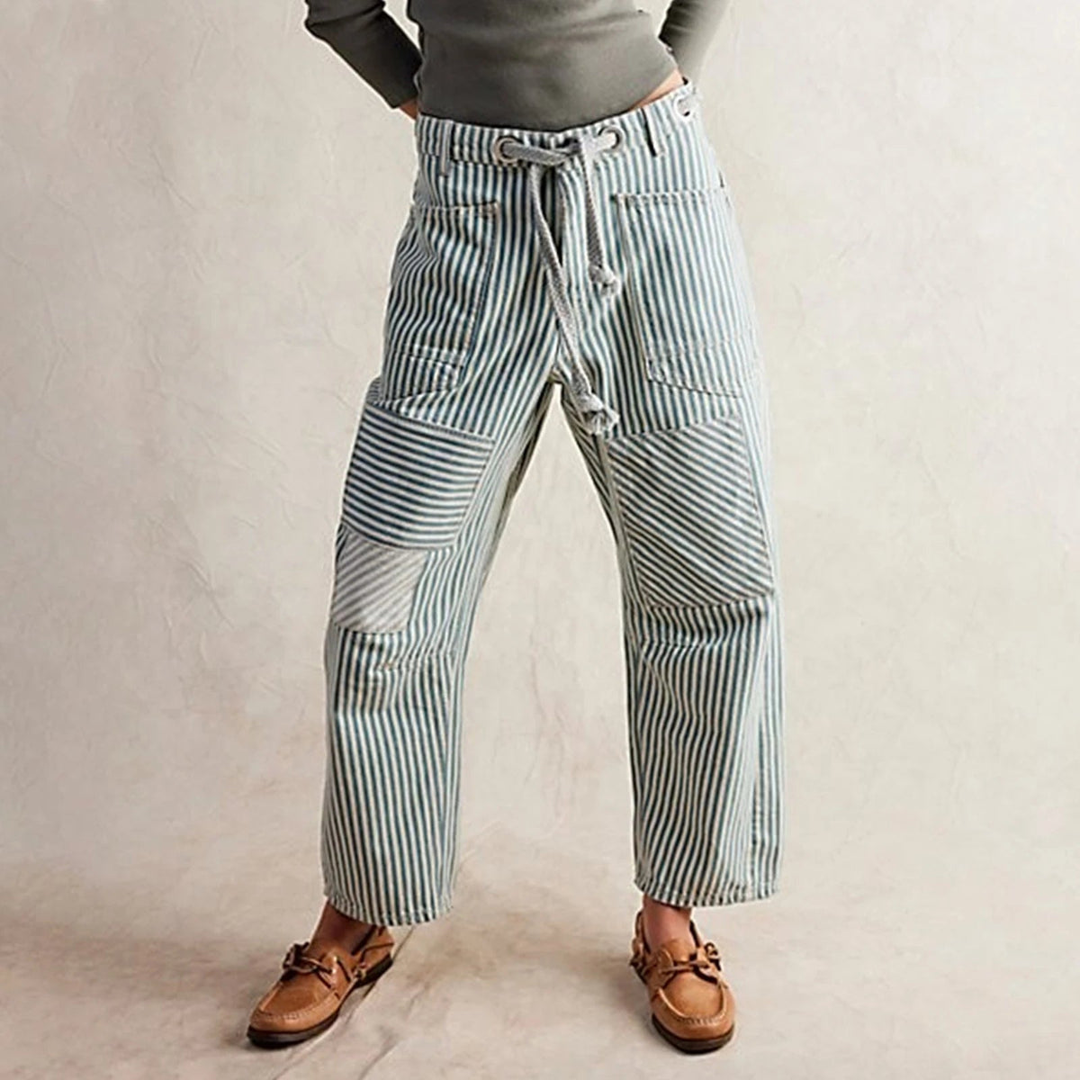 Lavisa - The Cove Striped Drawstring Pants