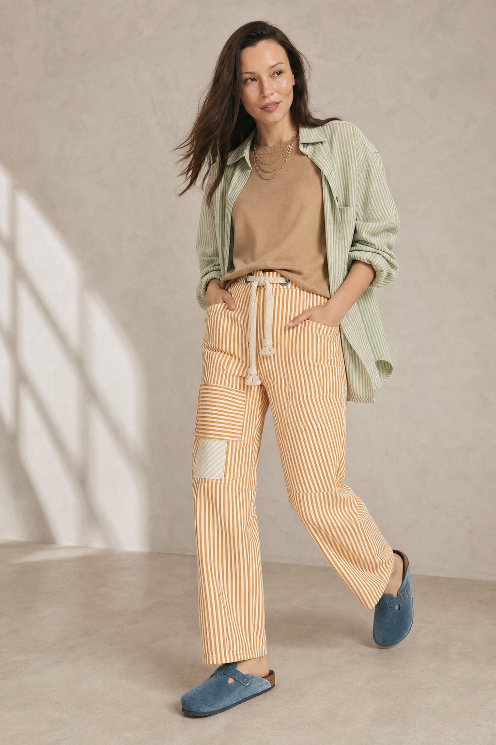 Lavisa - The Cove Striped Drawstring Pants