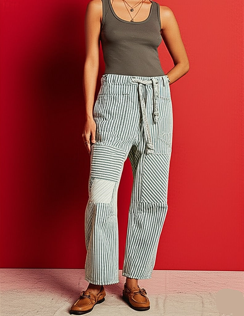 Lavisa - The Cove Striped Drawstring Pants